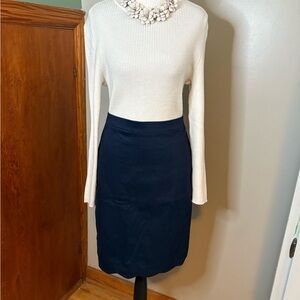 J. Crew Navy Pencil Skirt